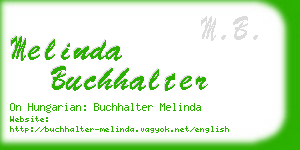 melinda buchhalter business card